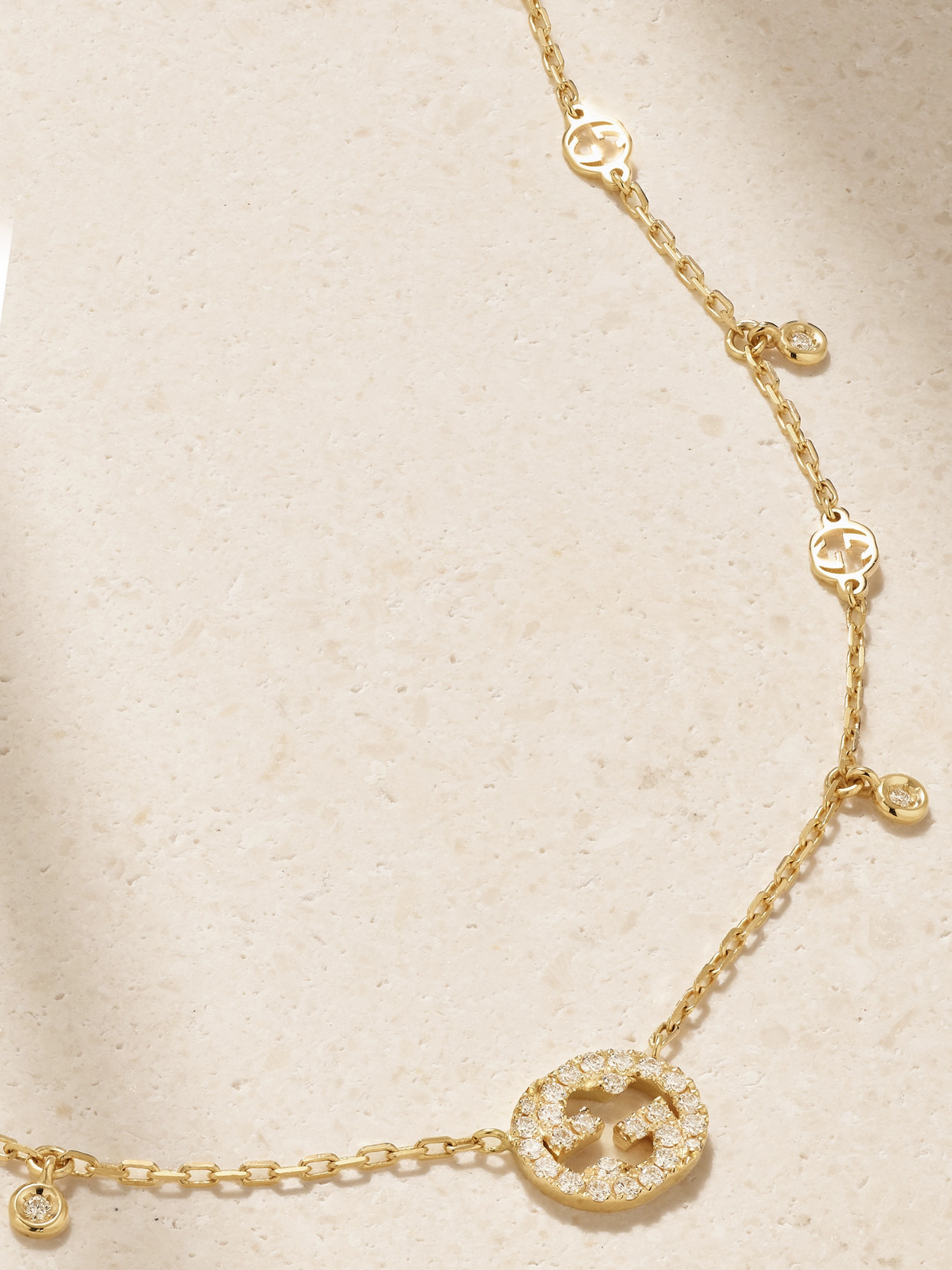 Interlocking G 18-karat Gold Diamond Necklace - 3