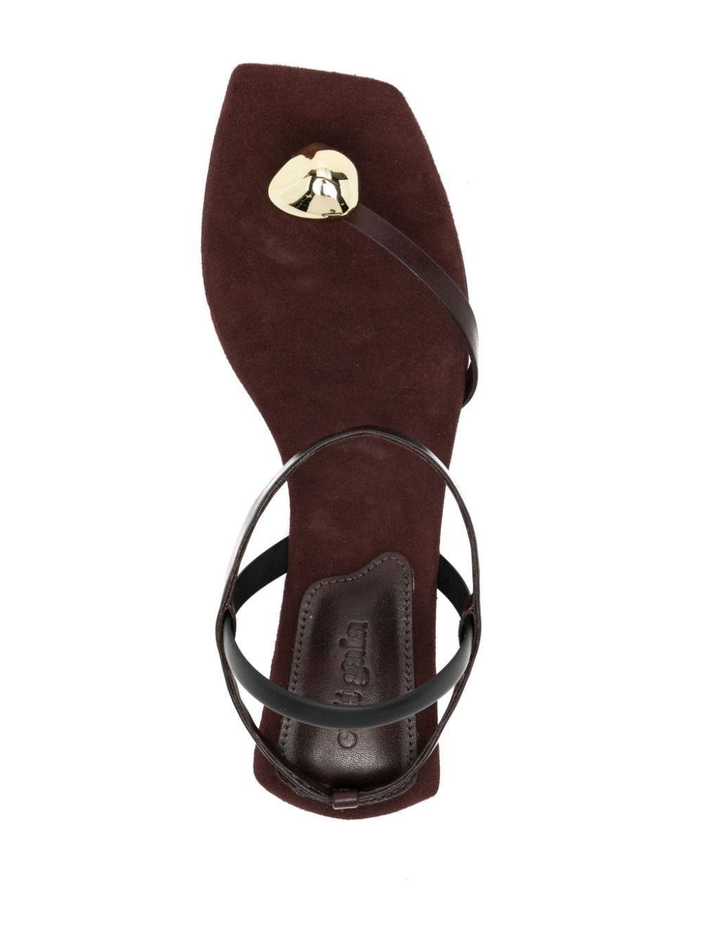 Illene square-toe leather sandals - 4