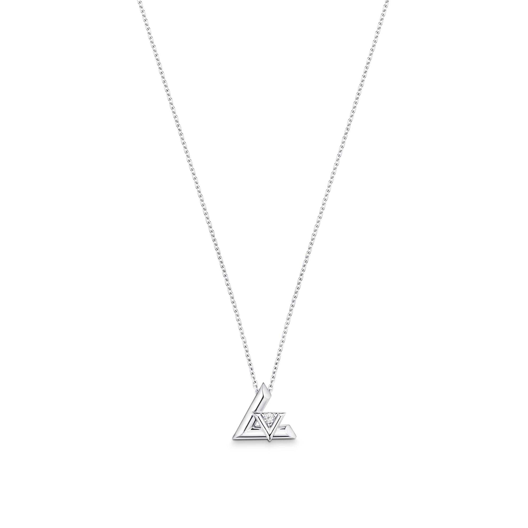 LV Volt One Small Pendant, White Gold And Diamond - 1