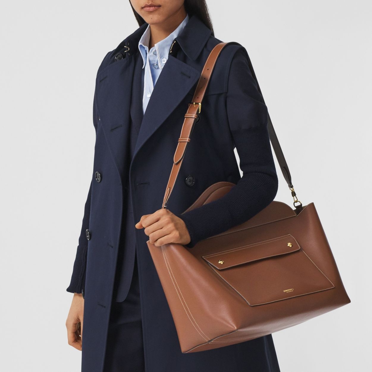 Medium Leather Soft Pocket Tote - 3