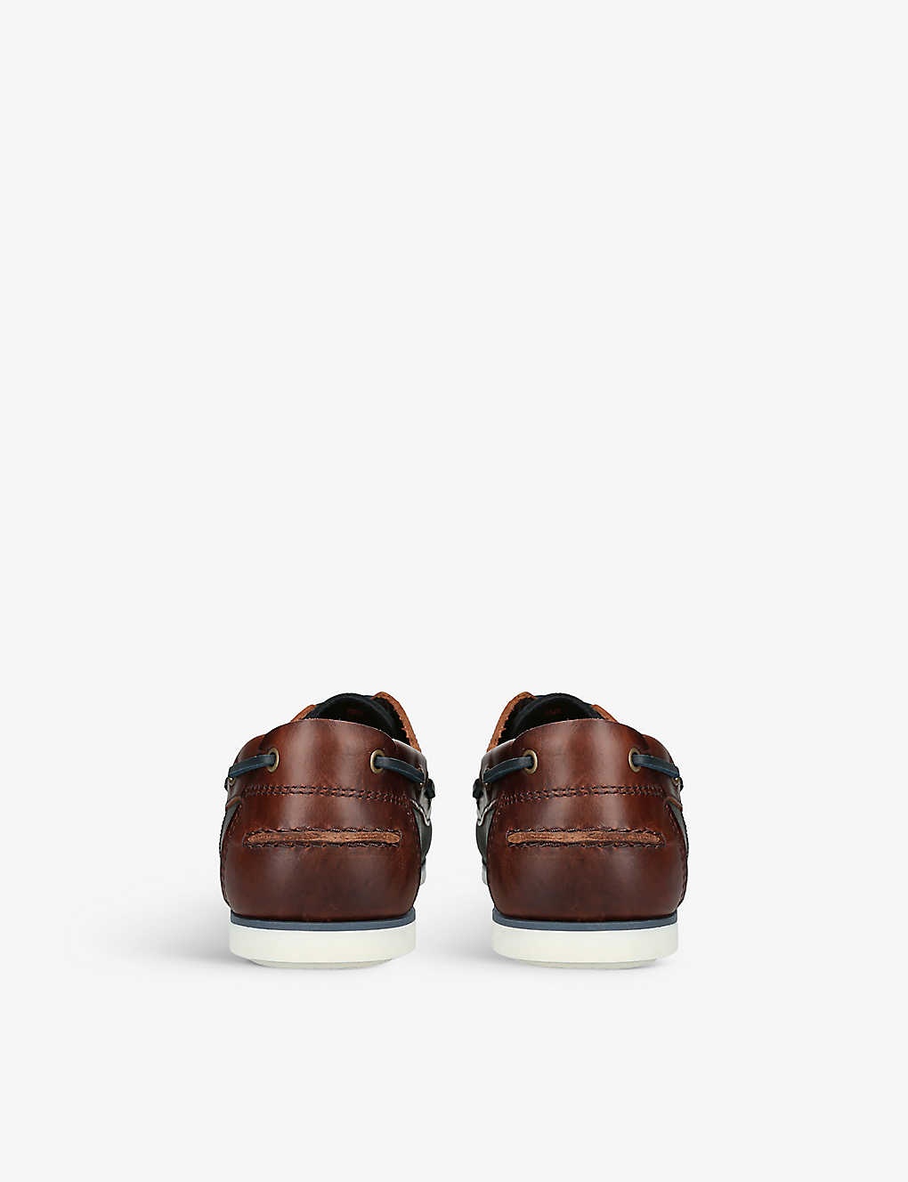 Wake logo-debossed leather boat shoes - 4