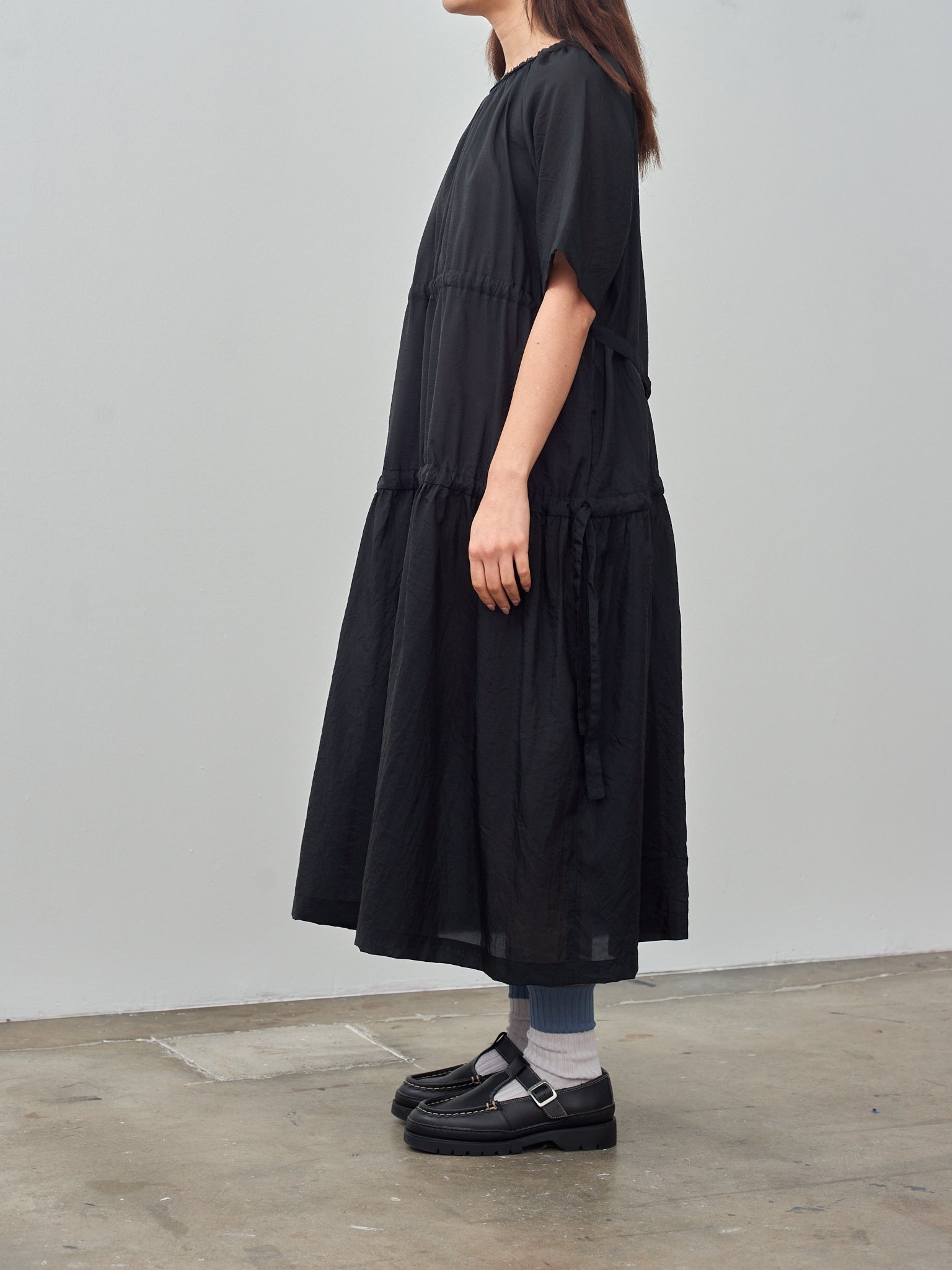Ripstop Balloon Dress - Black - 3