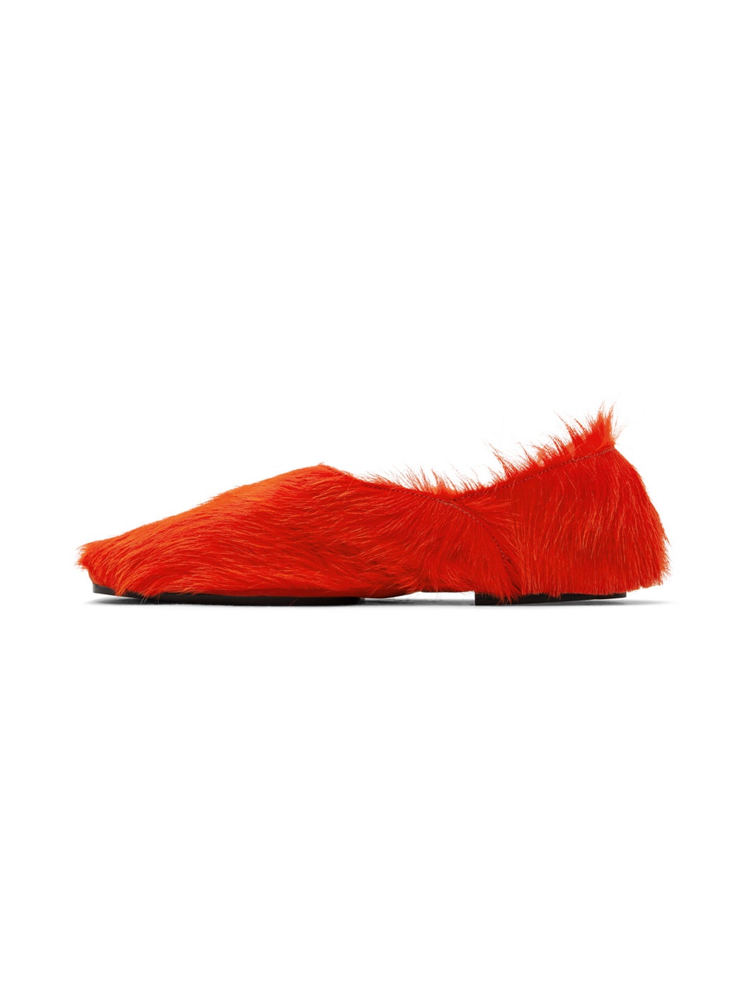 Orange Long Hair Pony Loafers - 3
