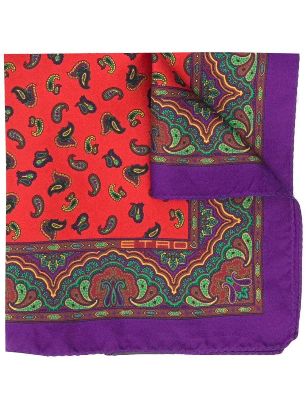 paisley print scarf - 1