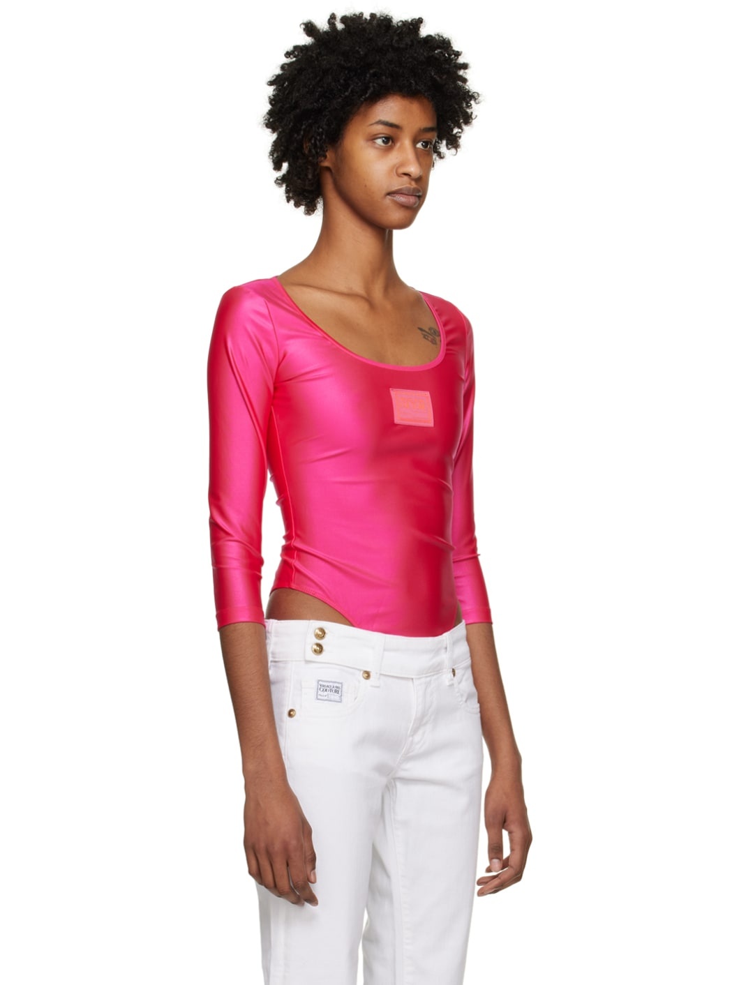 Pink Patch Bodysuit - 2