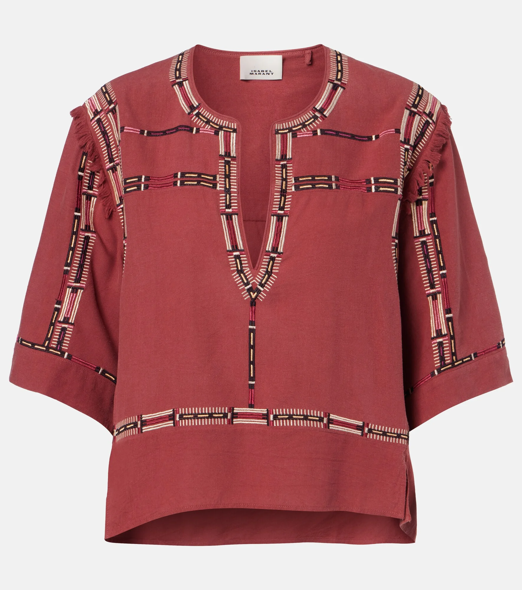 Fiosa embroidered silk blouse - 1