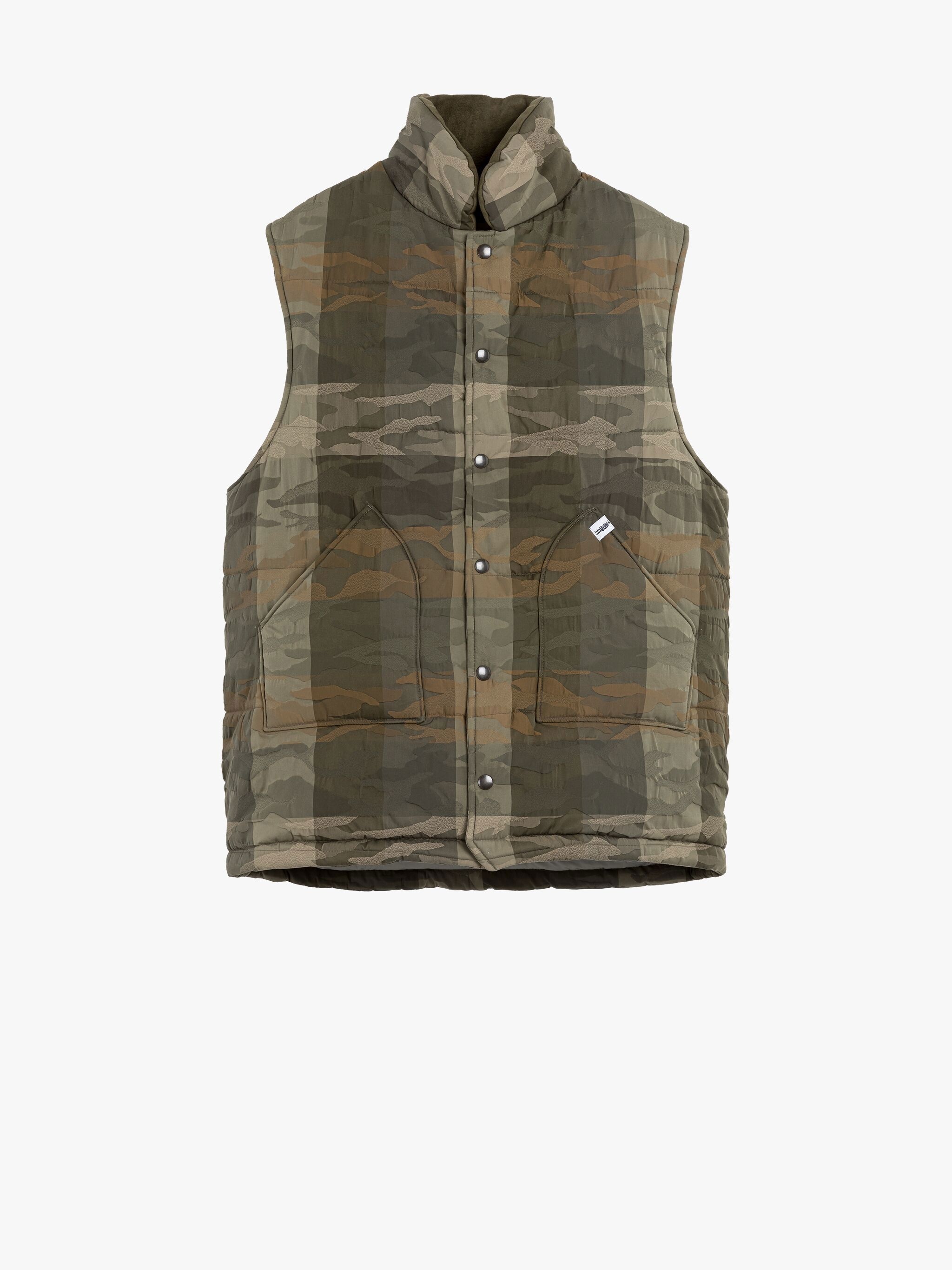 OSAKA MILITARY CAMO COTTON & NYLON GILET - 1