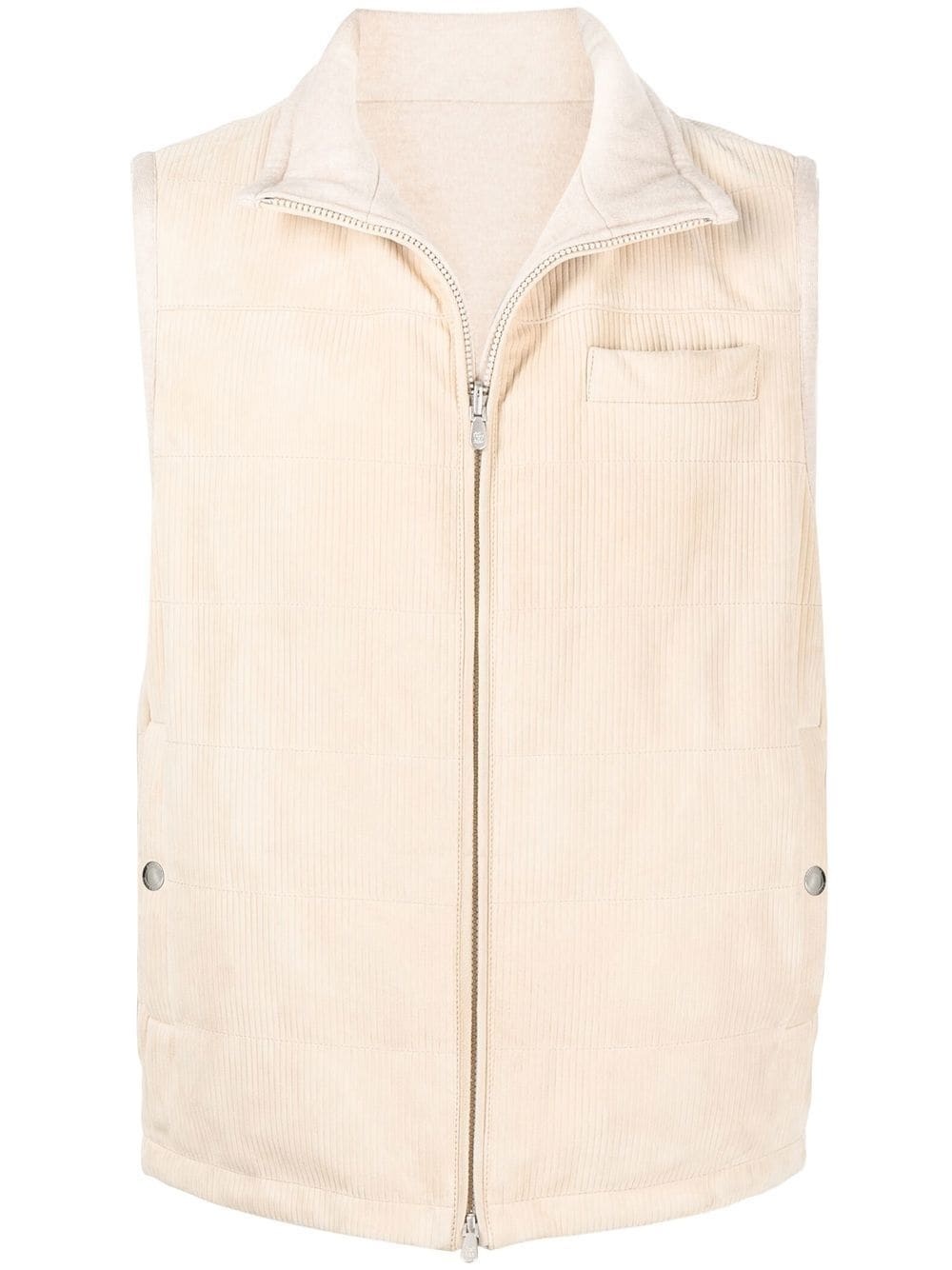 zipped-up padded vest - 1