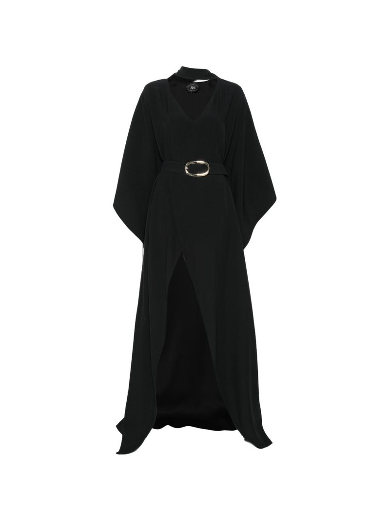 Cassandra V-neck belted dress 1