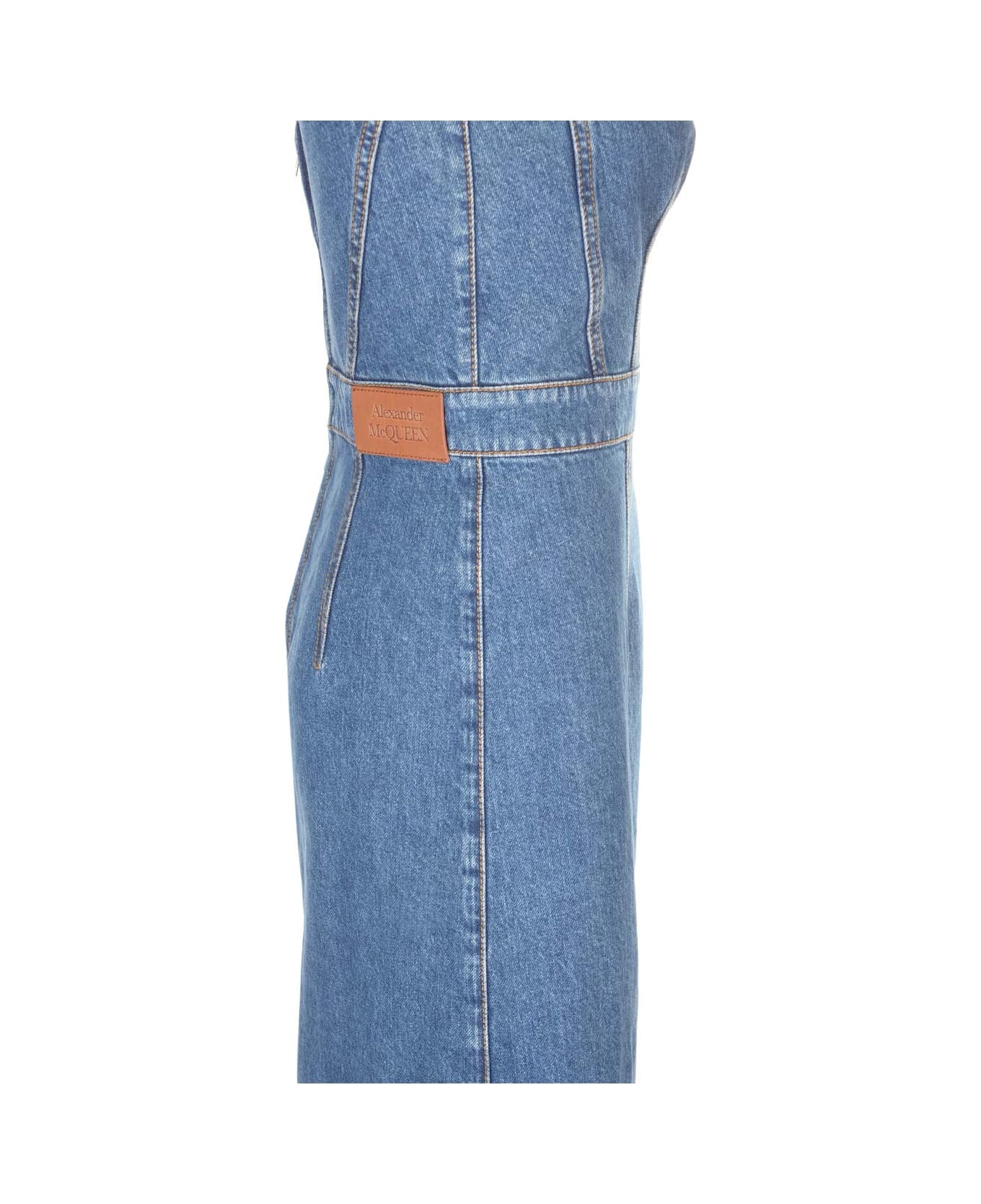 Organic Denim Sheath Dress - 4