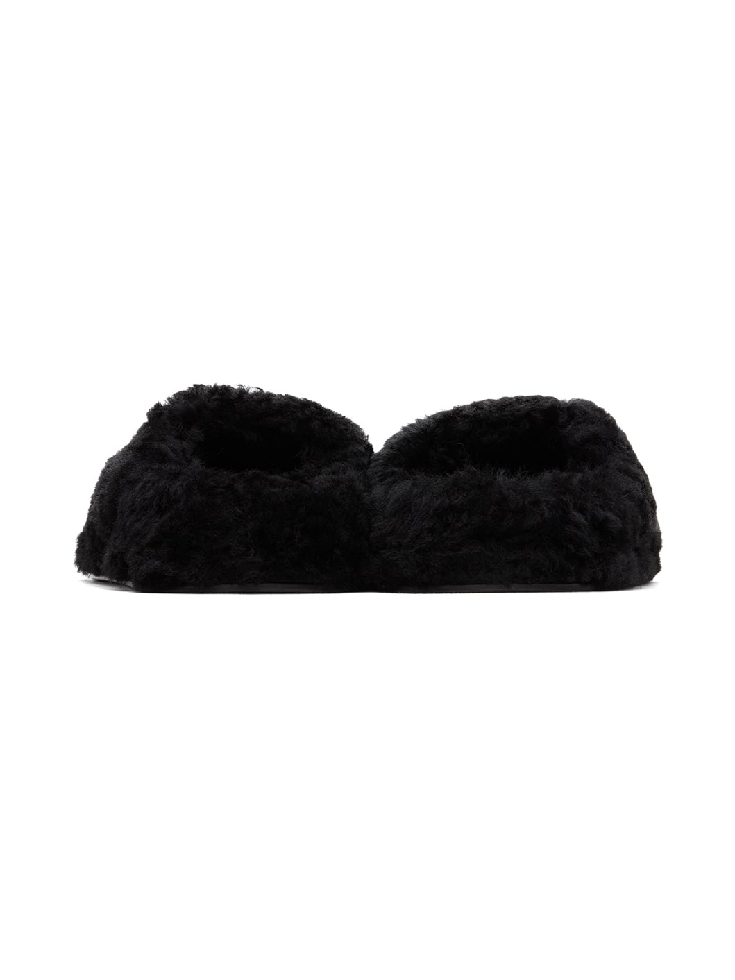 Black Shearling Slippers - 2