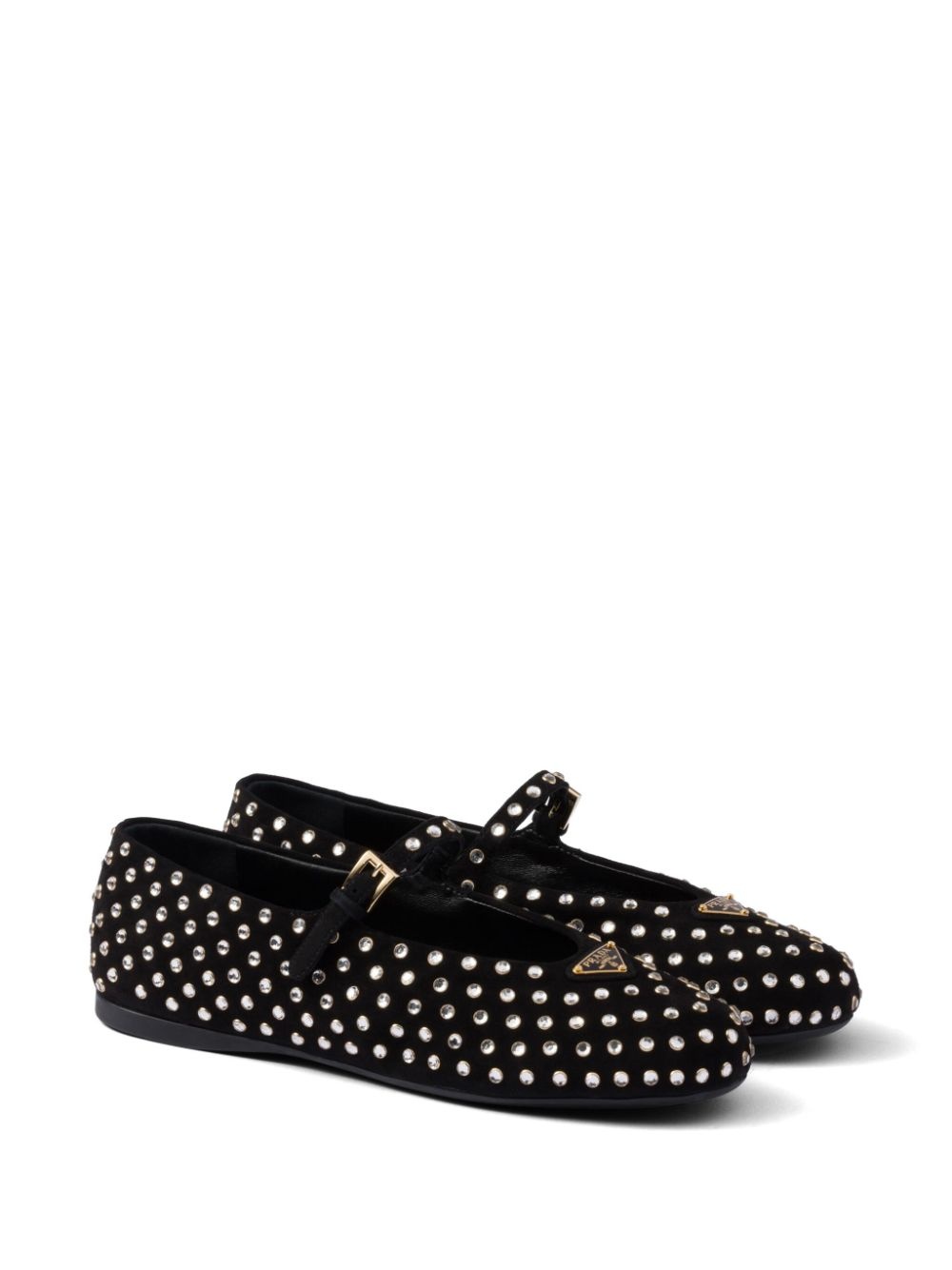 crystal-embellished ballerina shoes - 2