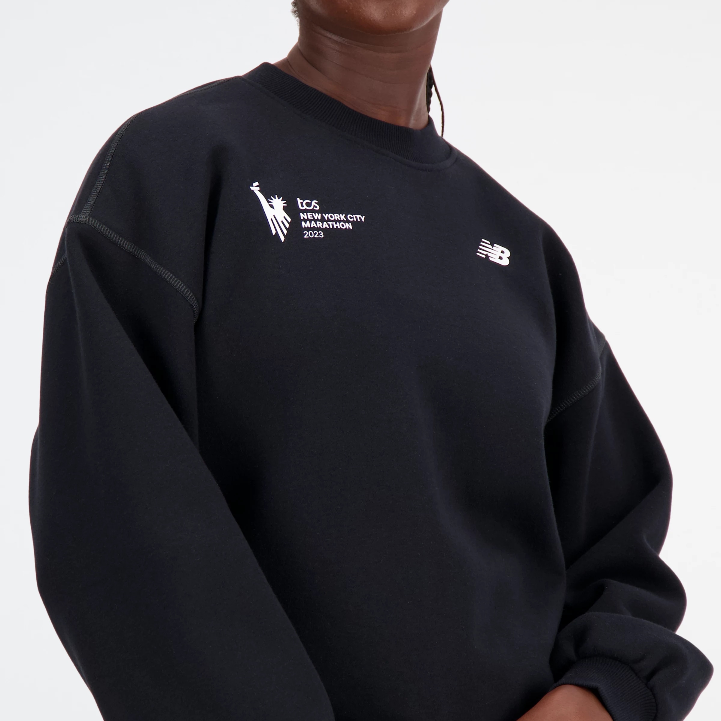 NYC Marathon Essentials Americana Brushed Back Fleece Crew - 4