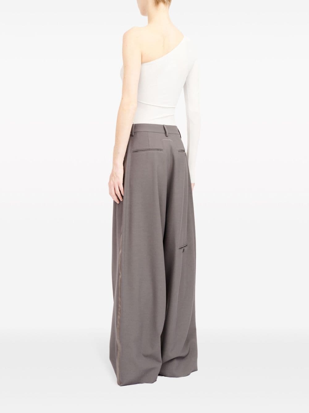 fluid gabardine trousers - 5