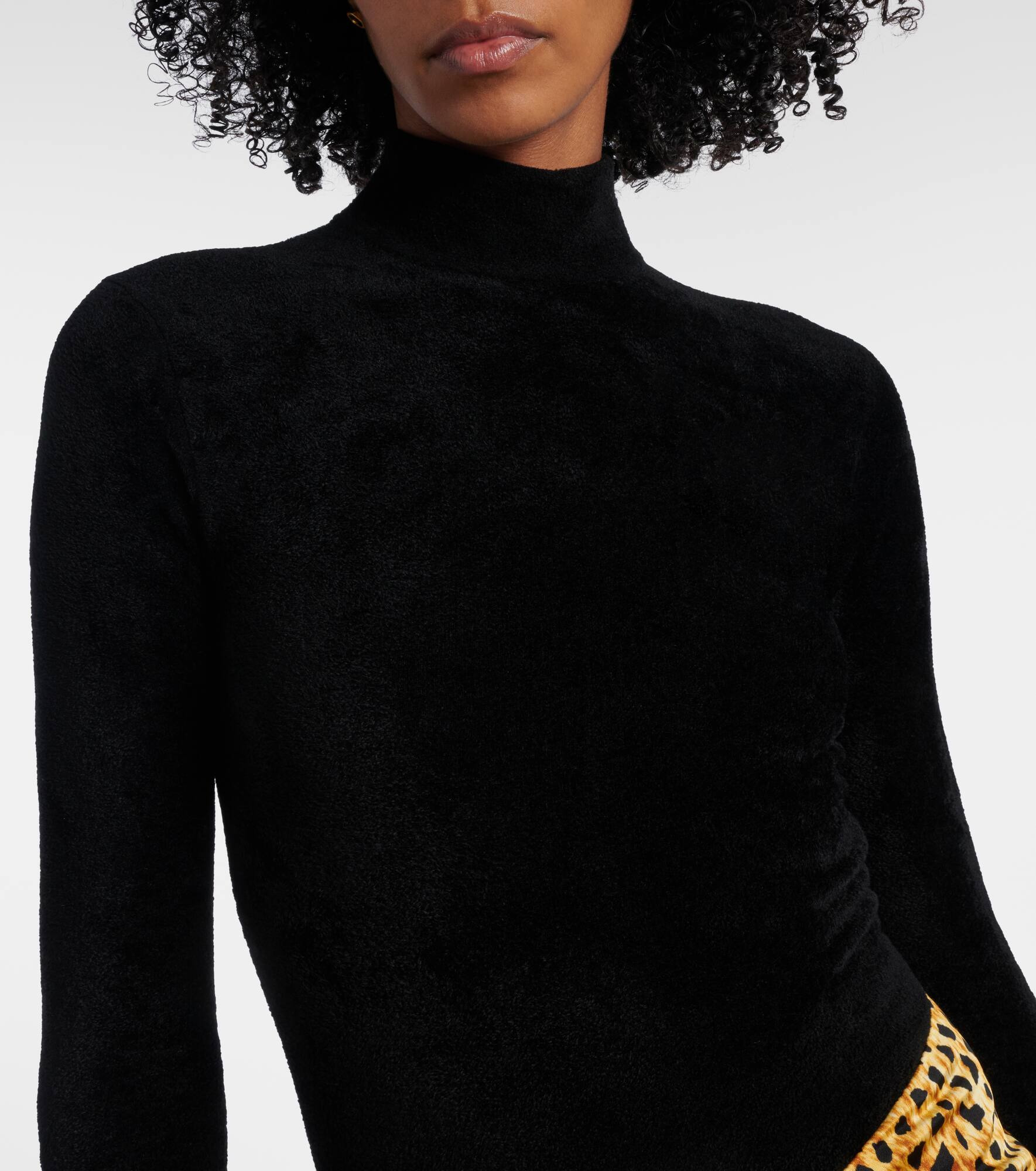 Chenille turtleneck bodysuit - 4