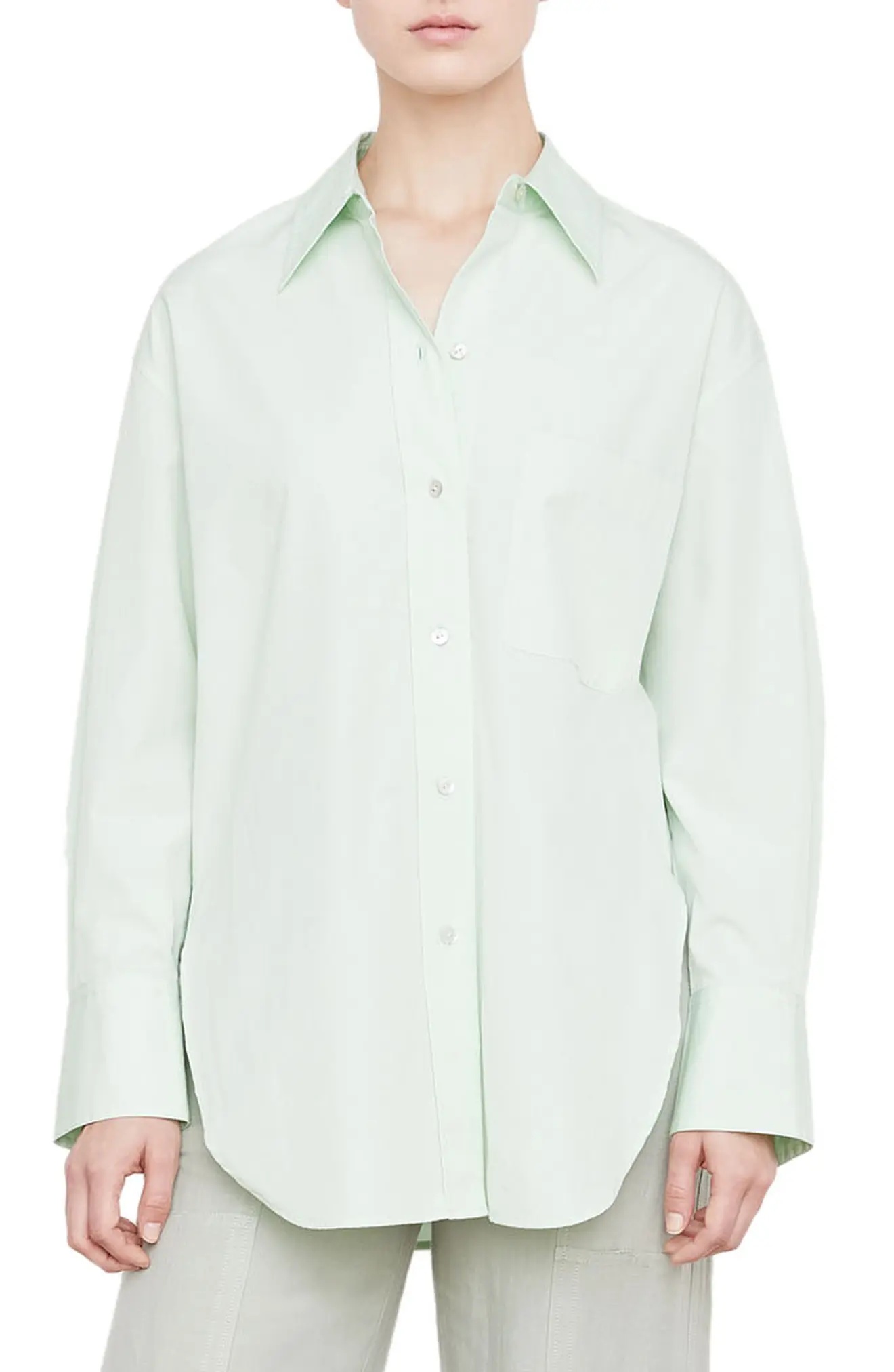 Oversize Cotton Button-Up Shirt - 1