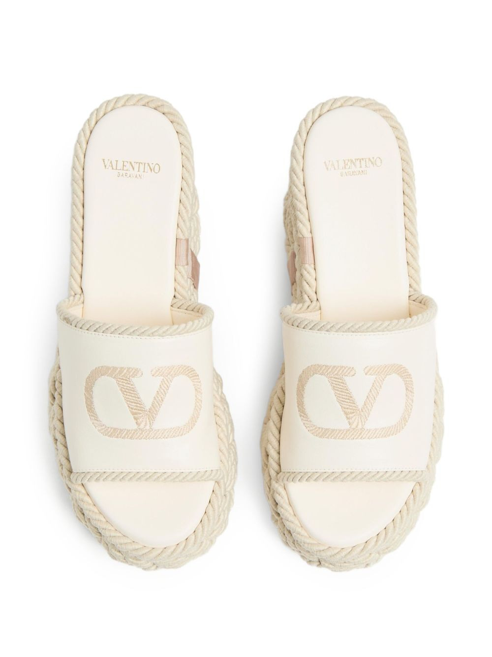 100mm Vlogo torchon mules - 4