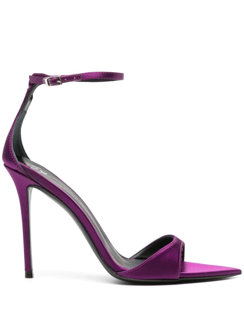 100mm ankle-strap satin sandals - 1