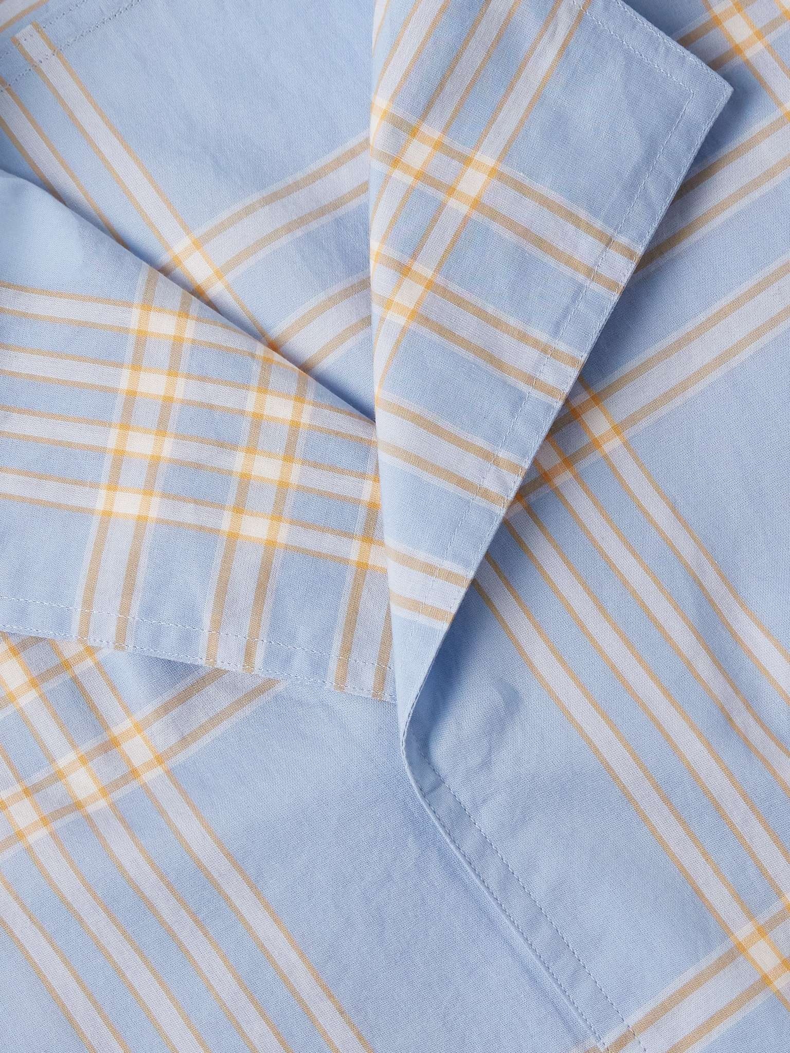 Camp-Collar Checked Cotton Shirt - 4