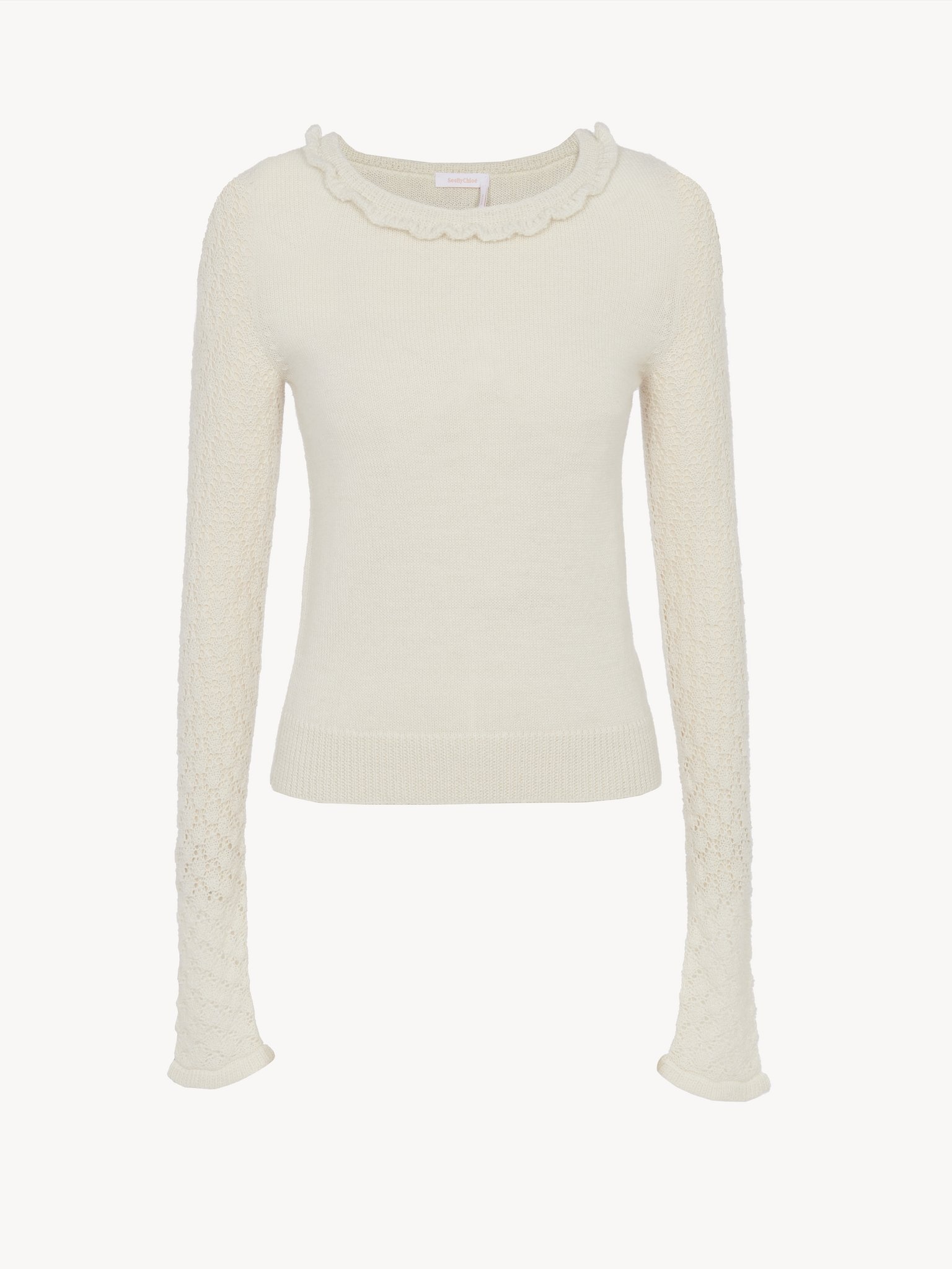 OPEN-STITCH KNIT BLOUSE - 4