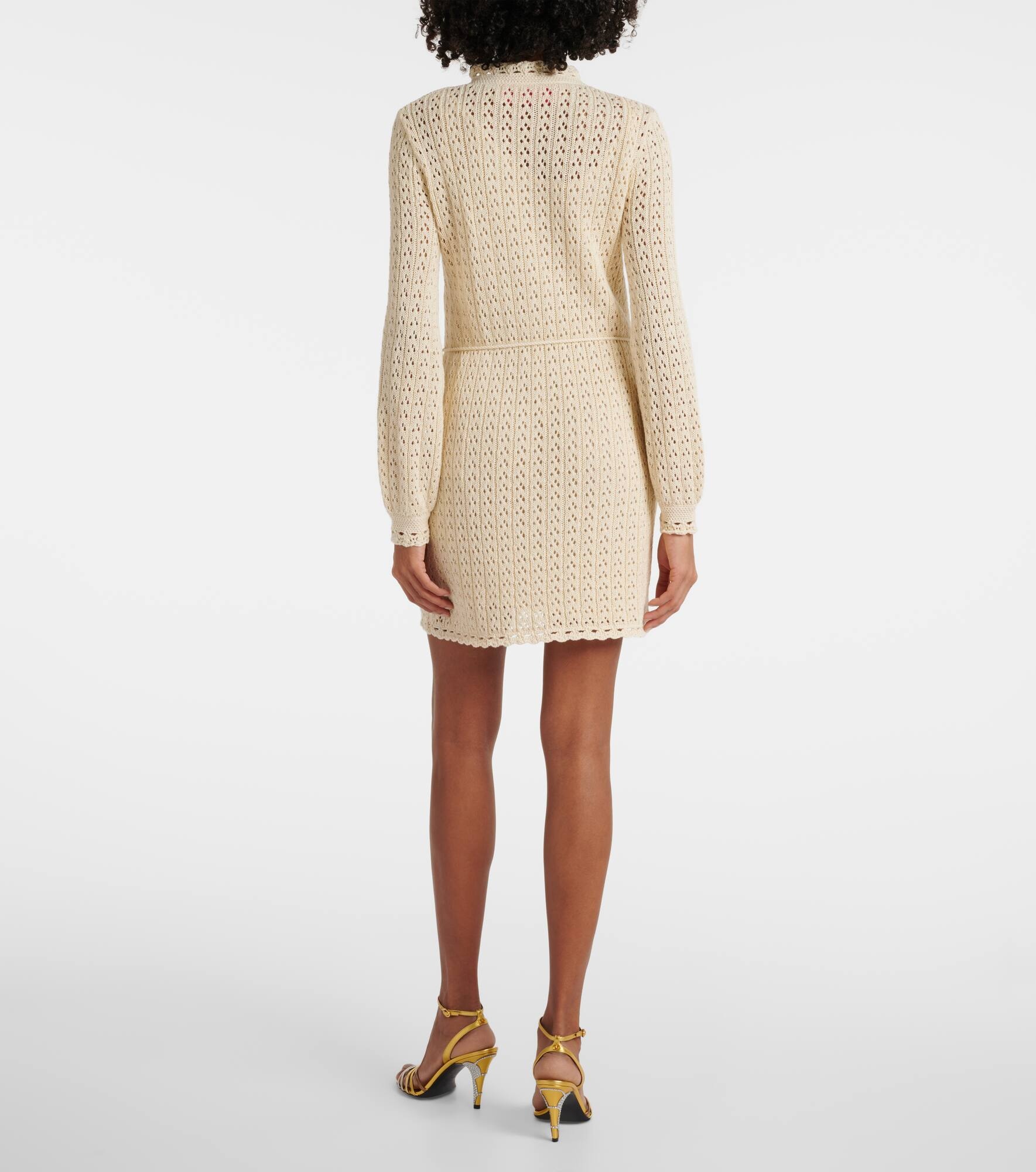 Open-knit cotton minidress - 3