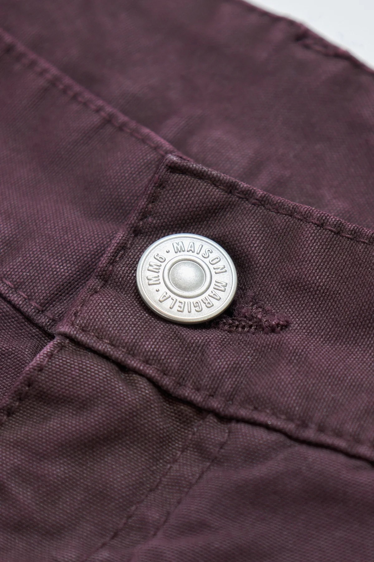 MM6 Maison Margiela Canvas Workwear Pants Dark Wine - 3