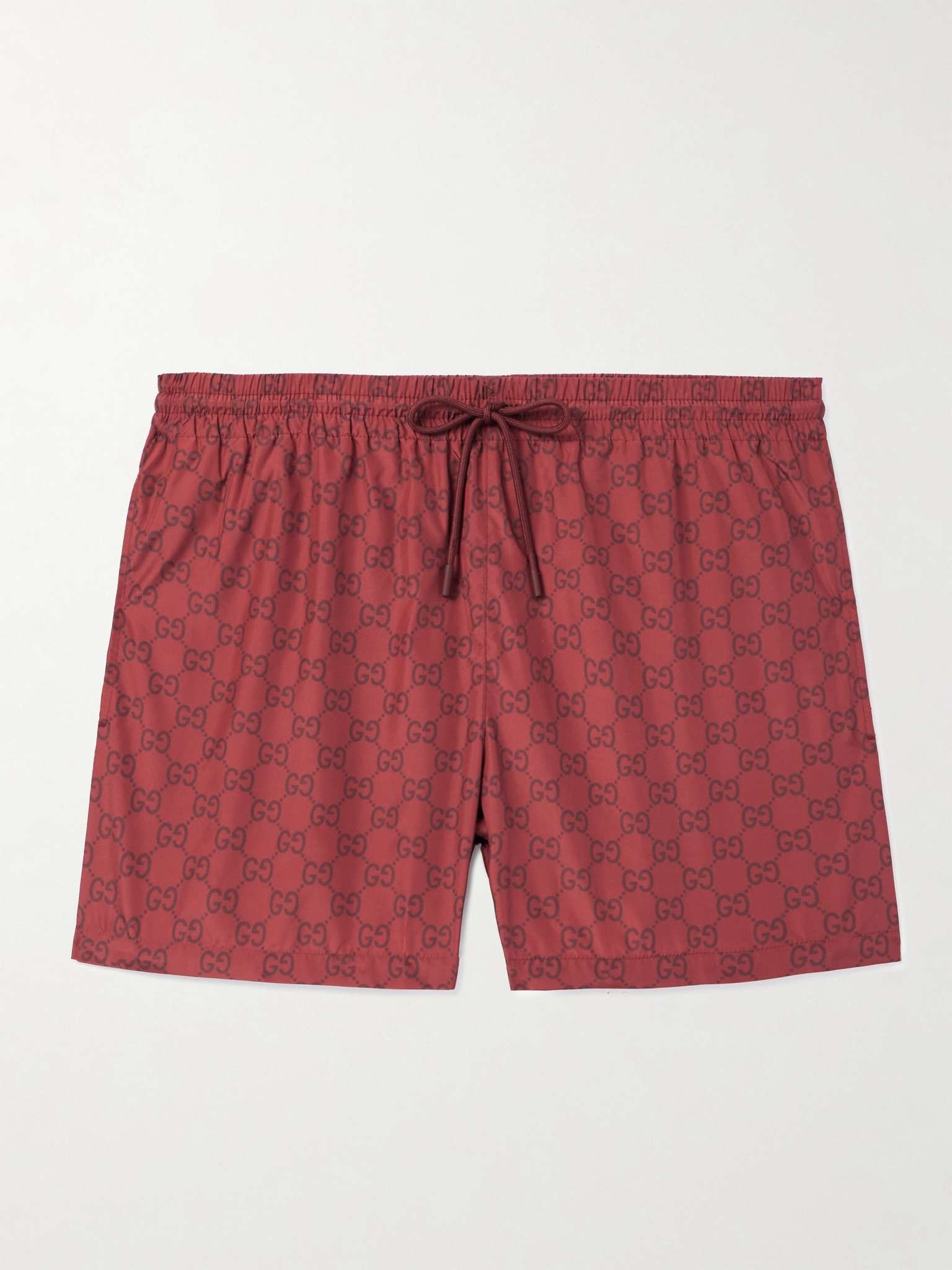 Straight-Leg Short-Length Logo-Print Swim Shorts - 1