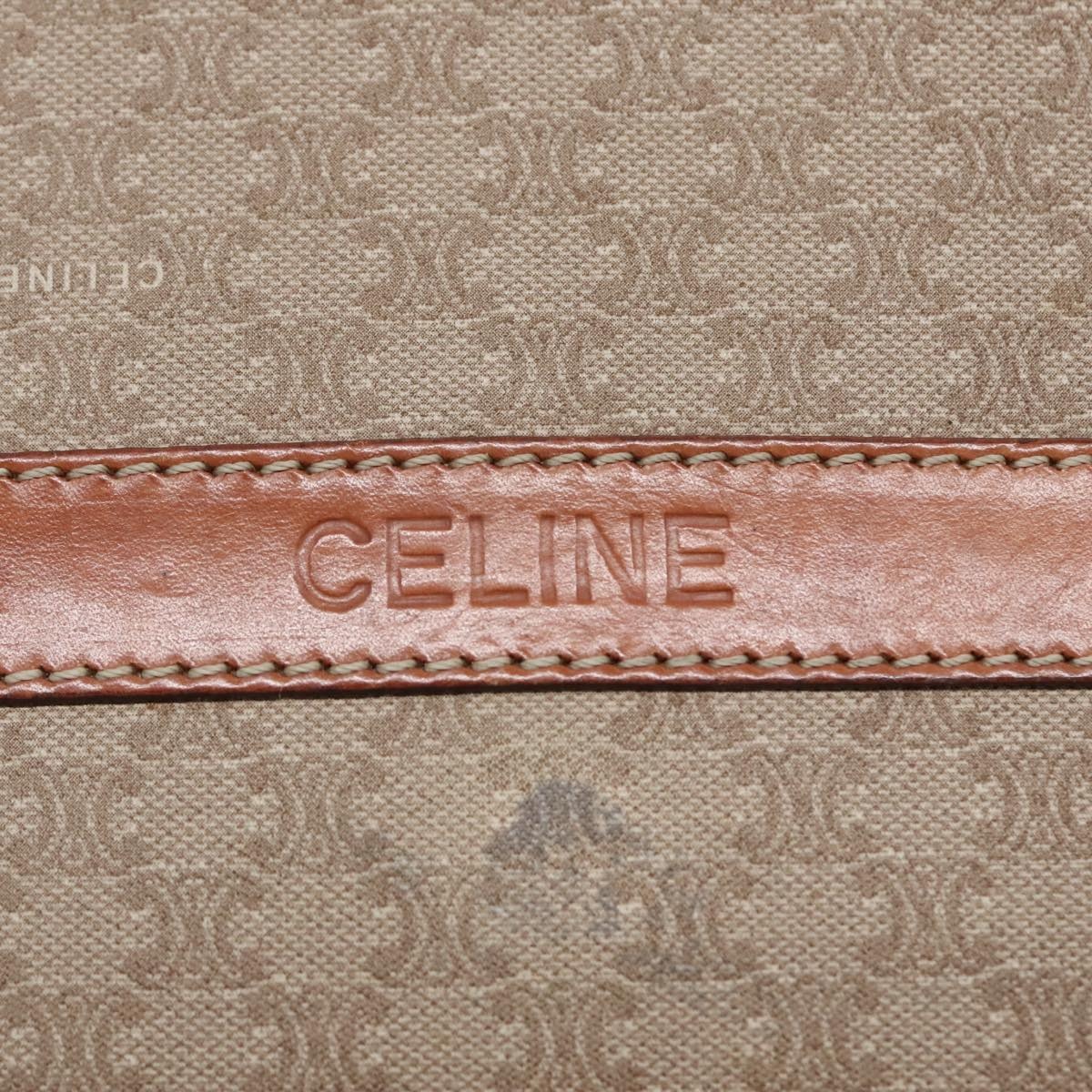 CELINE Macadam Canvas Shoulder Bag Pvc Beige - 14