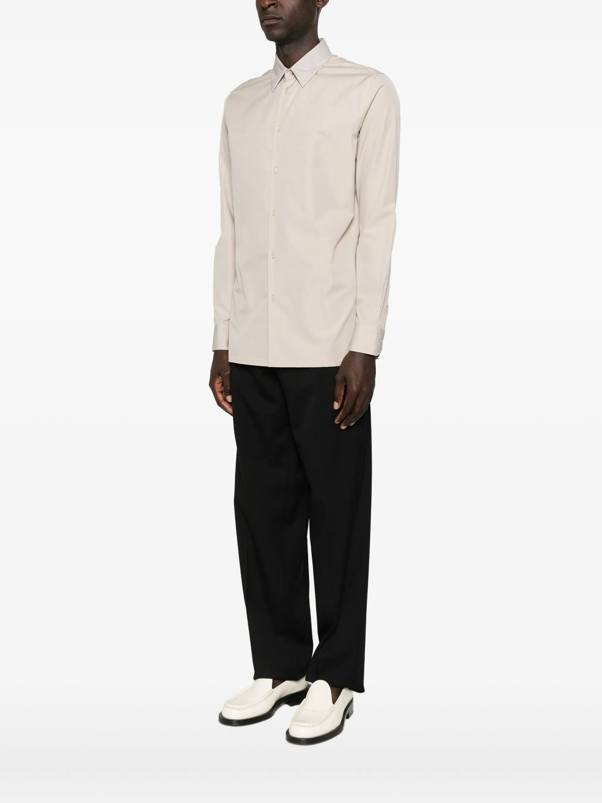 Fendi Striped-collar Cotton Shirt - 2