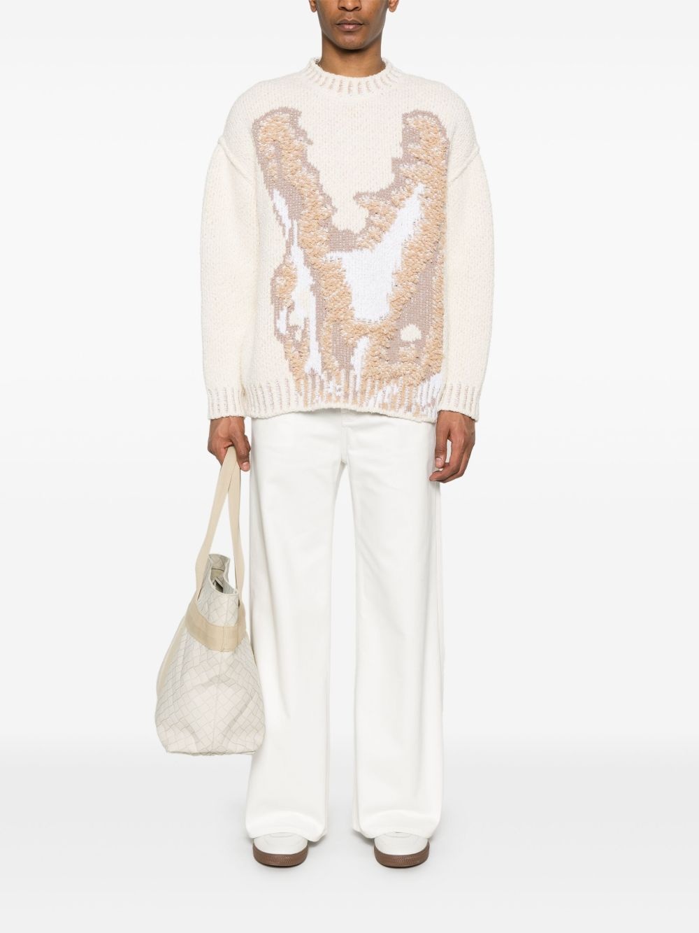 jacquard-logo sweater - 2