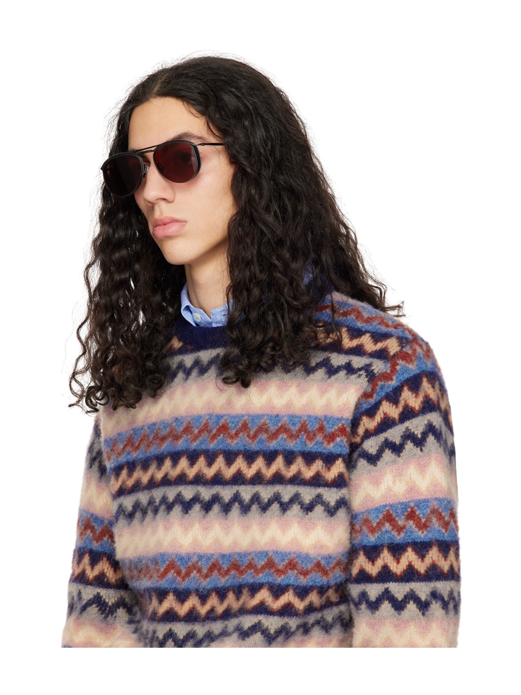 MATSUDA SSENSE Exclusive Black M3122 Sunglasses | REVERSIBLE