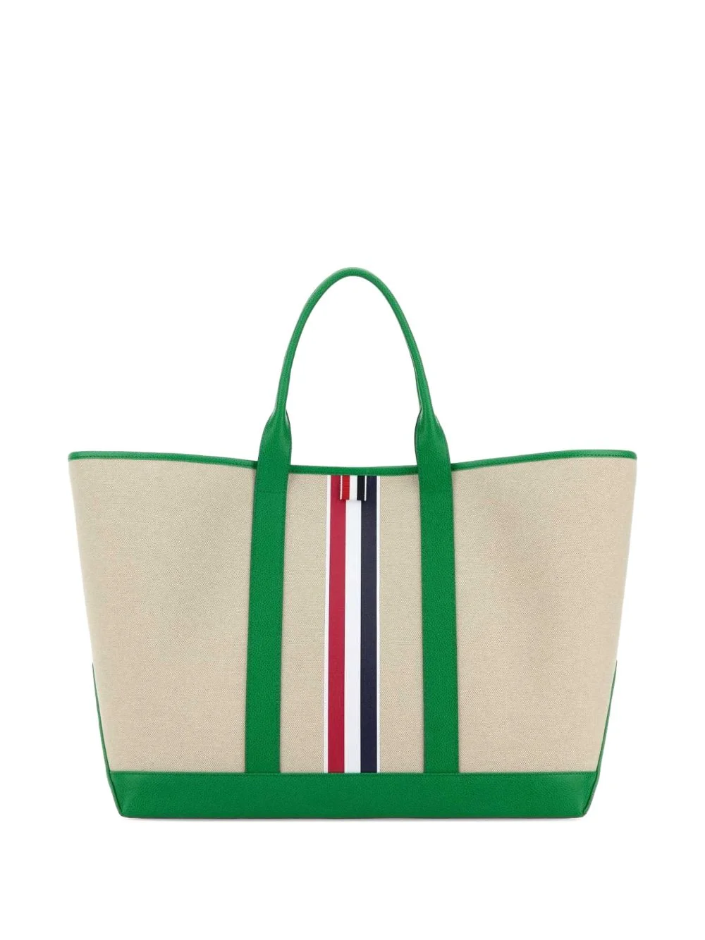 stripe-detail tote bag - 1
