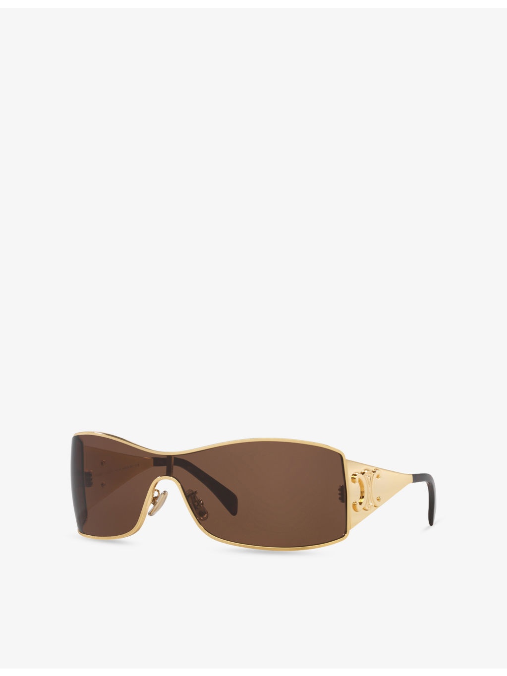 CL40283U Maxi Metal Triomphe Shield-Frame Metal Sunglasses - 4