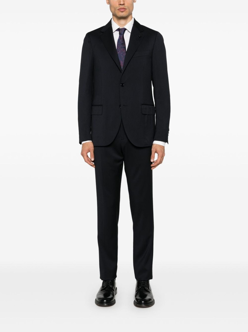 LARDINI brooch-detail suit outlook