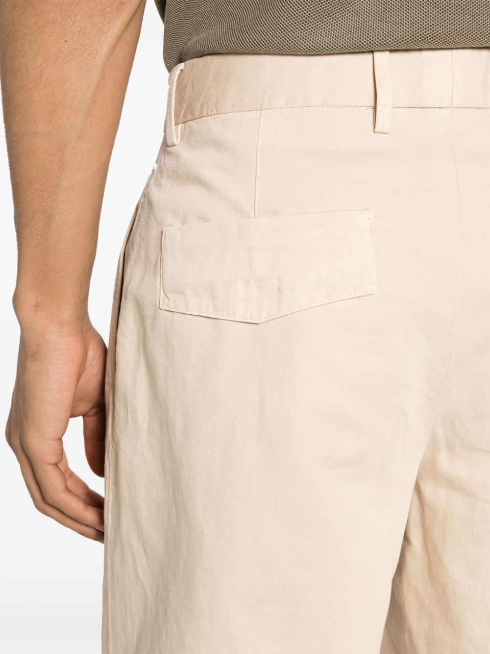 wide-leg cotton chino shorts - 5