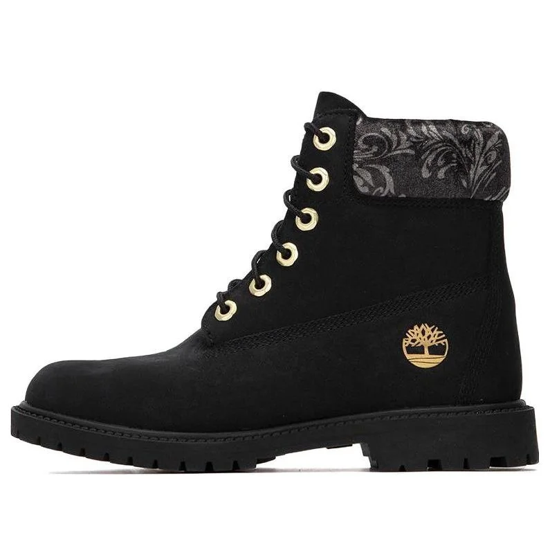(WMNS) Timberland 6 Inch heritage Lace Up Cupsole Boots 'Black Nubuck' A5M74001 - 1