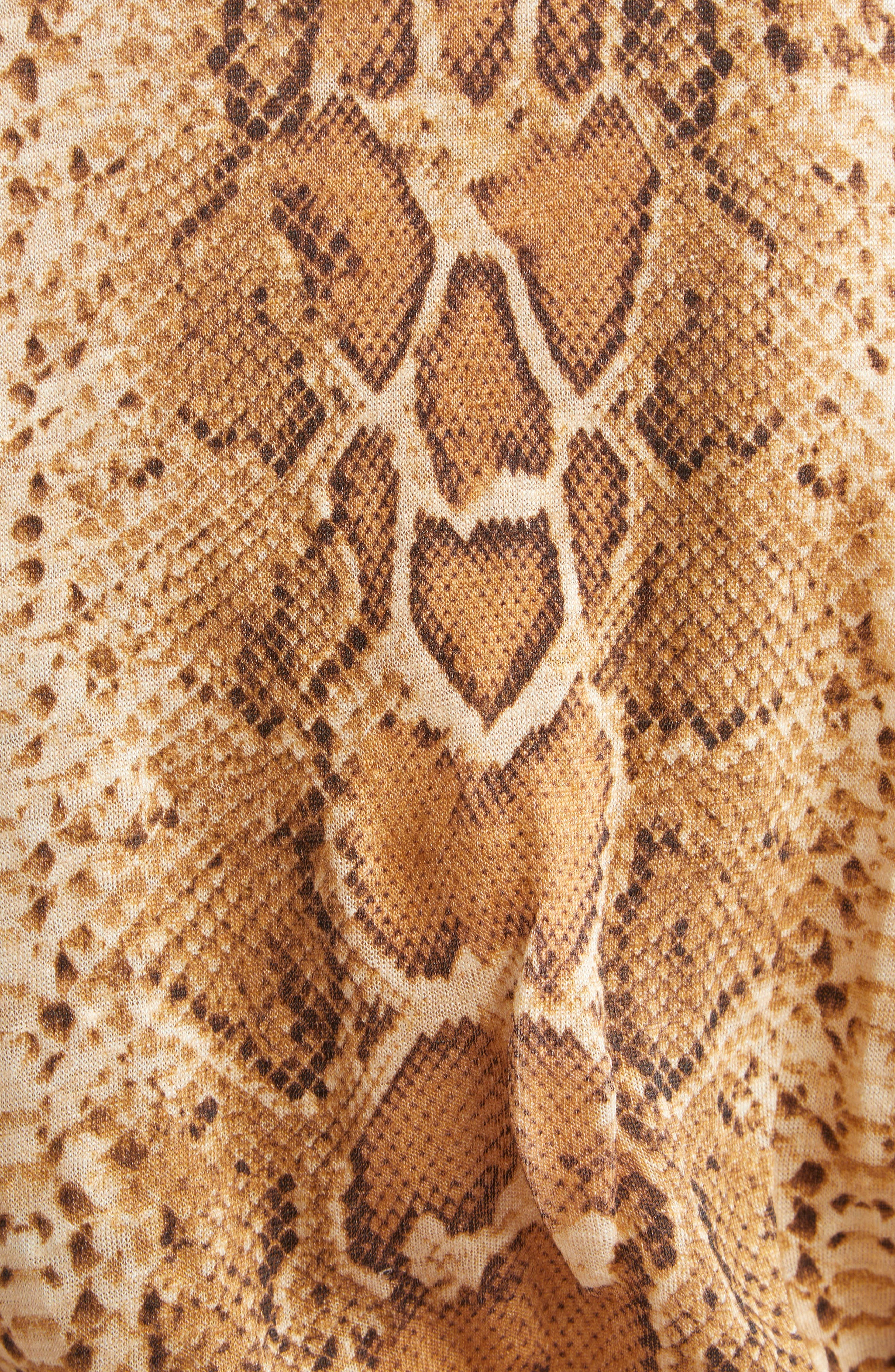 Zimmermann Crystal Embellished Linen T-Shirt in Toffee Snake at Nordstrom - 7