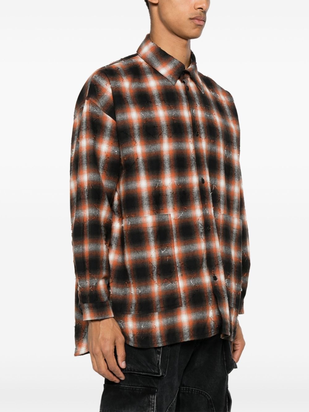 check-pattern shirt - 3