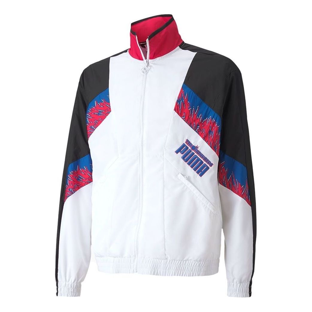 Puma x The Hundreds Track Jacket 'White Black Red' 596747-02 - 1