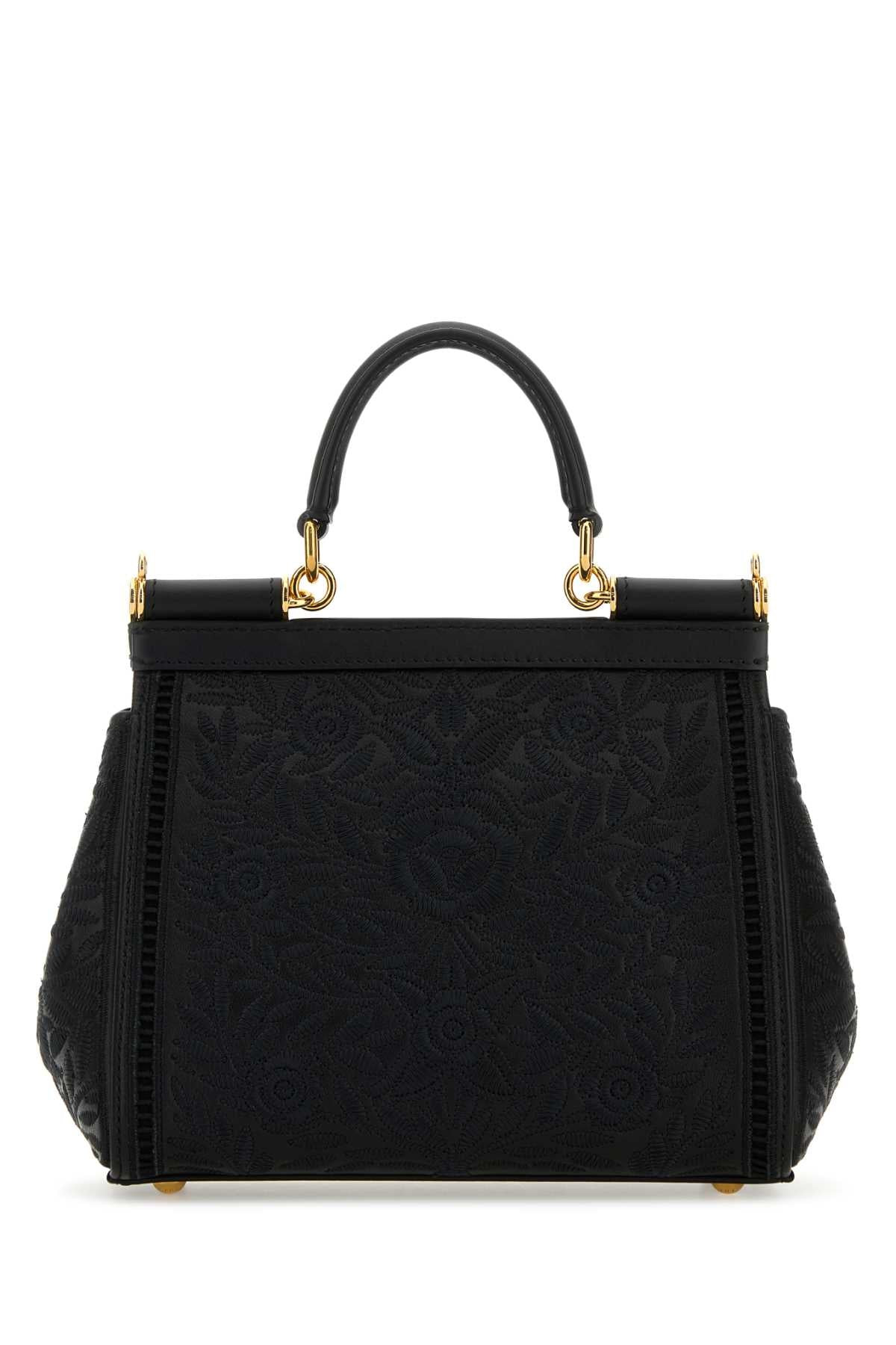 Dolce & Gabbana Women Black Leather Medium Sicily Handbag - 3