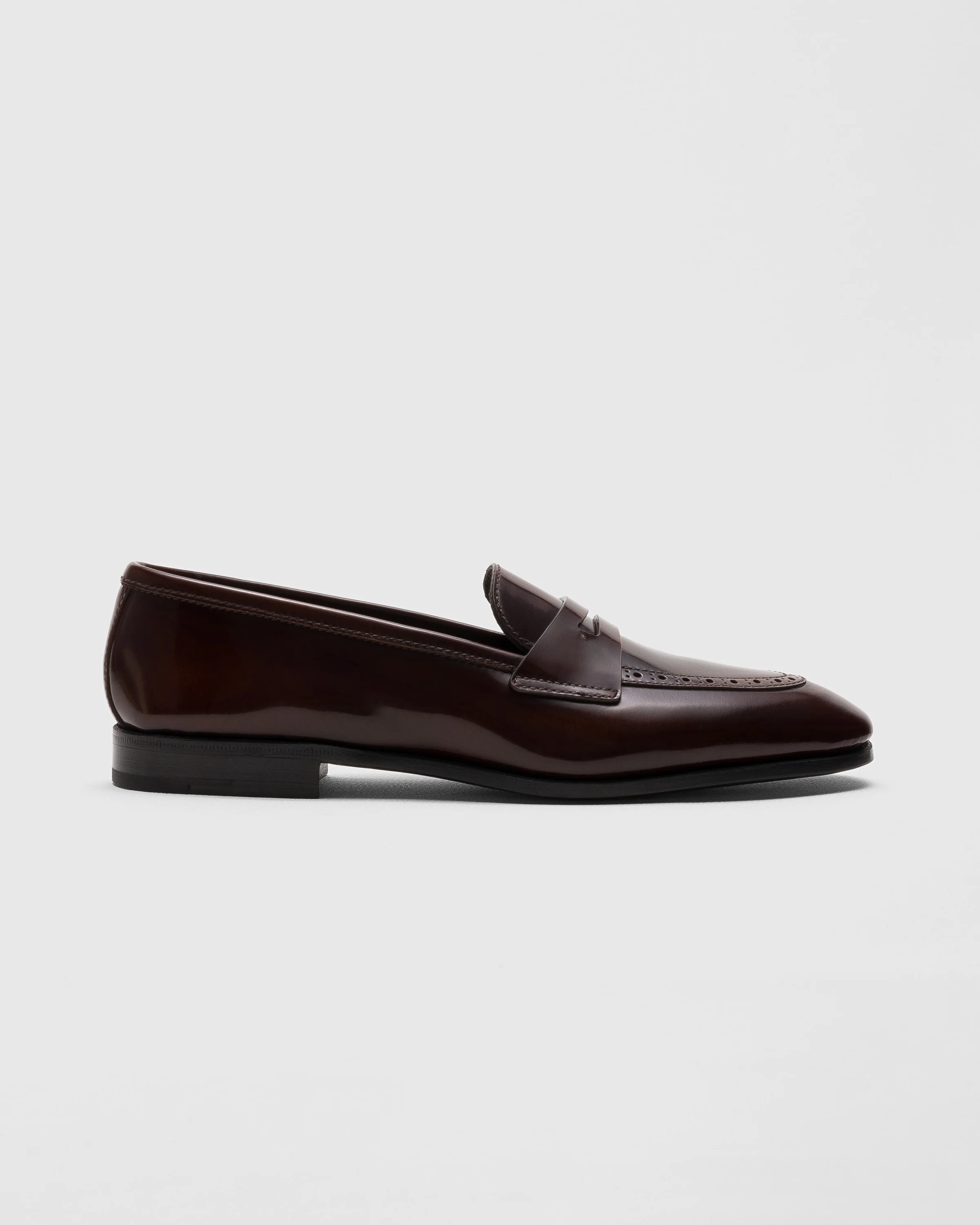 Polished Fumé Leather Loafer - 1