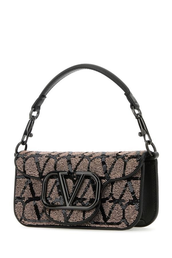 Valentino Garavani Woman Embellished Leather Small Locã² Handbag - 2