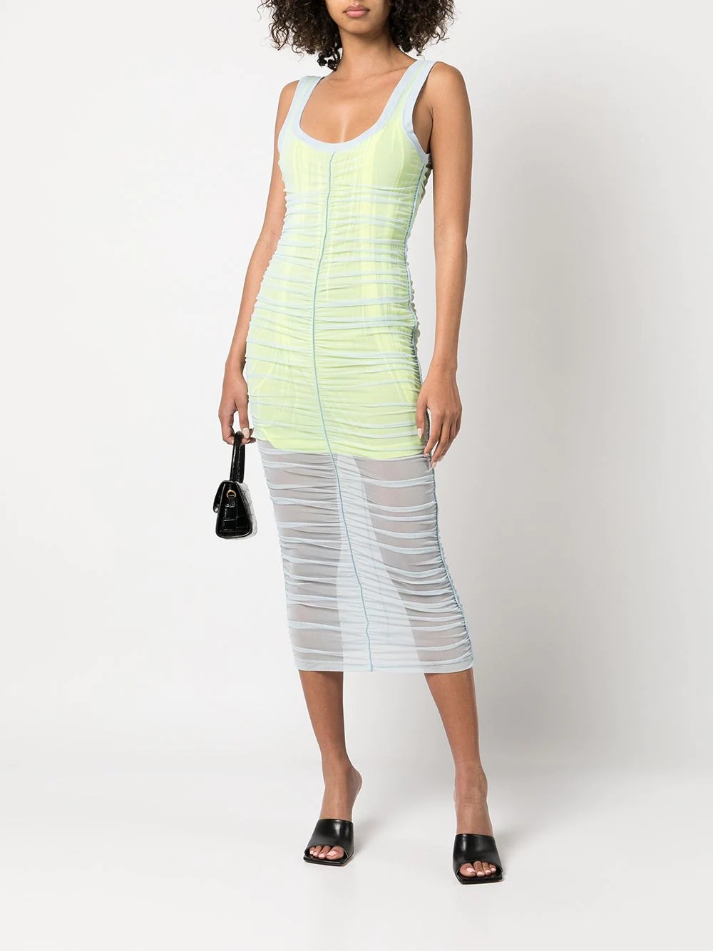 double layer ruched dress - 2