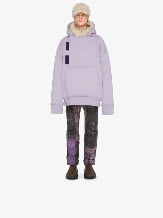 OVERSIZED HOODIE WITH GRAPHIC VELCROS - 1