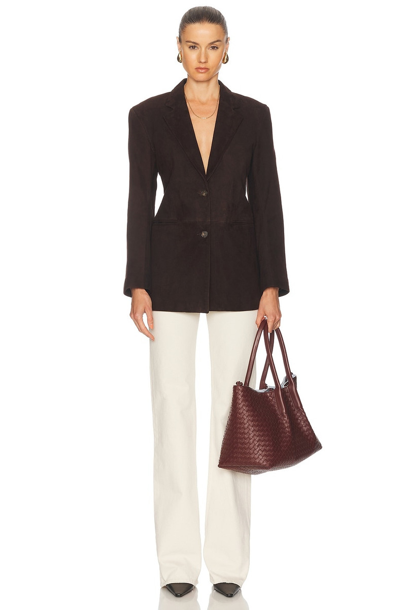 House of Dagmar Slim Suede Blazer outlook
