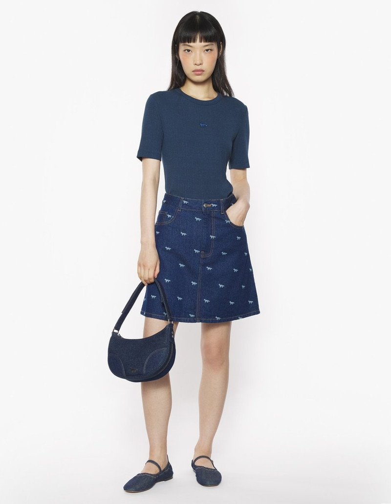 Maison Kitsuné BABY FOX RIBBED FITTED TEE-SHIRT outlook