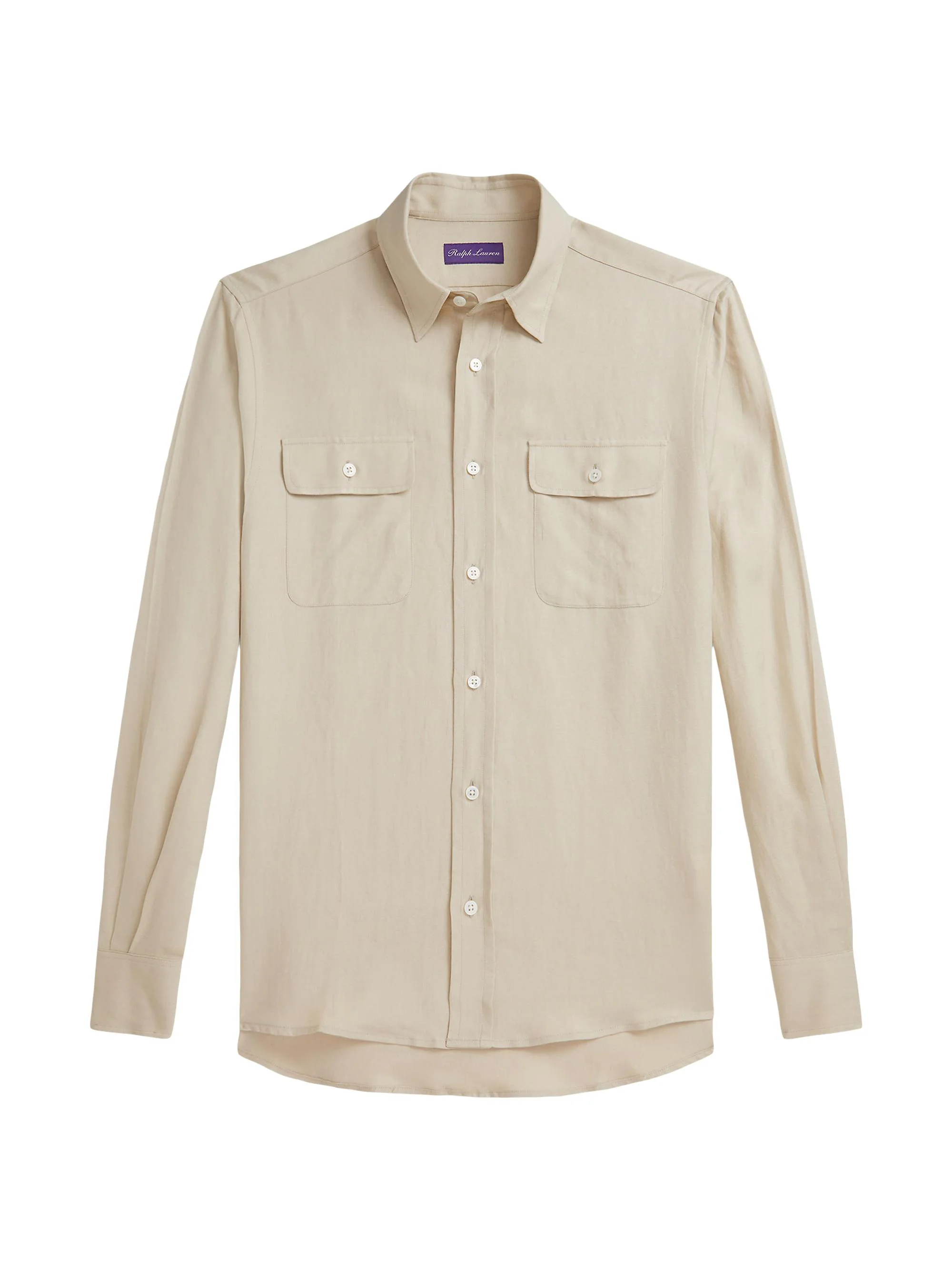 Men's Silk-Linen Canvas Shirt - Summer Sand - 1