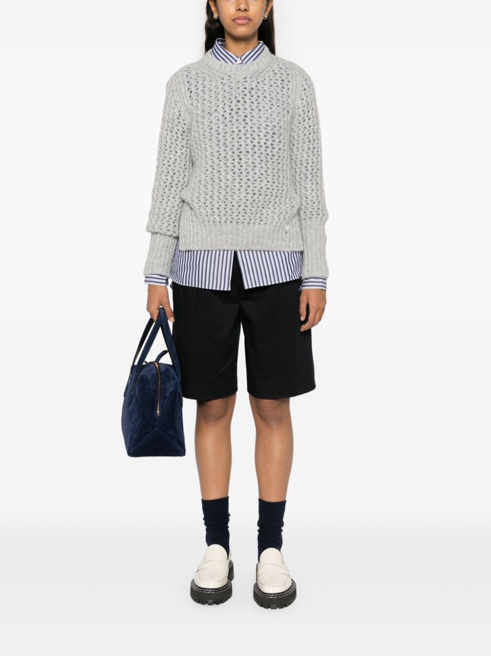 lurex open-knit jumper - 2