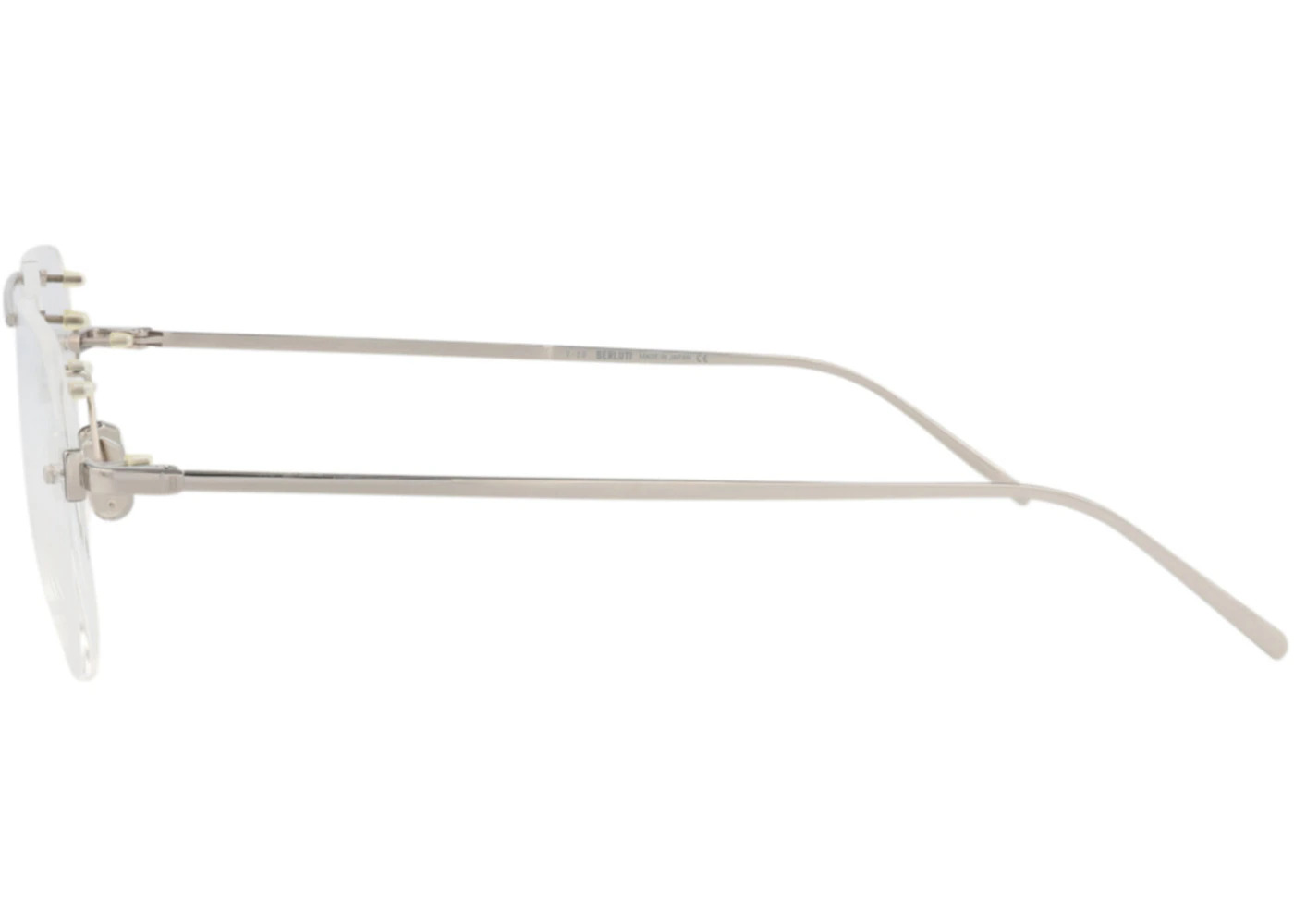 Berluti Aviator-Frame Titanium Optical Frames Palladium Palladium Transparent (BL50017U-58-016) - 3