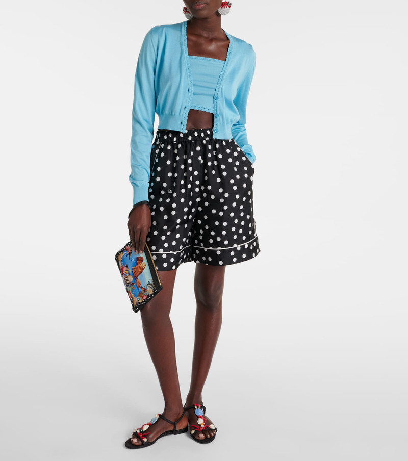Dolce & Gabbana Capri cropped silk cardigan outlook